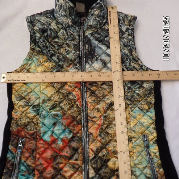 Dolcezza Wearable Simply Art Quilted Vest Multi Color Size ? - Picture 3 of 8